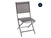 Lot de 4 chaises de jardin en aluminium pliables wengé/tonka Essentia - Hespéride