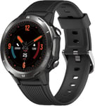 Montre Connectée Homme Ronde Smartwatch Montre Sport Cardiofrequencemetre Intelligente Ip68 Noir