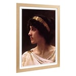 Big Box Art Framed Print of William Adolphe Bouguereau Irene Design | Wall Art Picture | Home Decor for Kitchen, Living Room, Bedroom, Hallway, Oak, A2 / 24.5x18 Inch / 62x45cm