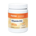 Faktisk Vitamin D3 20 µg tabletter, 90 stk.