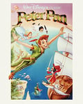 Peter Pan Flying 40 x 50cm Canvas Prints, Polyester, Multi-Colour, 40x50x3.2 cm