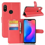 Xiaomi Mi A2 Lite      Pu Wallet Case    [Red]