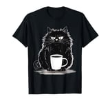 Grumpy Black Cat Coffee Mug Funny Cat Lover men women kids T-Shirt