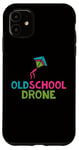 Coque pour iPhone 11 Kite Flying - Drone Oldschool