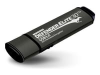 Kanguru Defender Elite30 - Usb Flash-Enhet - Krypterat - 512 Gb - Usb 3.2 Gen 1 - Svart - Taa-Kompatibel