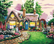 LUOYCXI DIY digital painting adult kit canvas painting bedroom living room decoration painting cartoon cottage-40X50CM