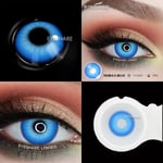 Eyeshare Anime Färgade Kontaktlinser för Cosplay - Blå Galna Halloween Linser, Kontaktlins Skönhetssmink NEBULA-BLUE NEBULA-BLUE