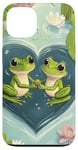 Coque pour iPhone 13 Grenouille Cœur Bassin Saint-Valentin