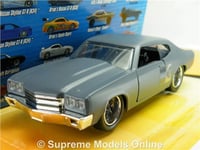 FAST & FURIOUS CHEVY CHEVELLE MODEL CAR DOM'S 1:32 SIZE JADA 97379 FILM VIN T4Z