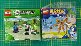 2 x Lego Polybags 30672 Minecraft Steve Baby Panda 30676 Kiki's Coconut Attack