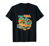 Funny Farm Halloween Shirt Retro Happy Fall Yall Cow Pumpkin T-Shirt