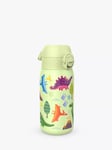 Ion8 Dinosaurs Leak-Proof Stainless Steel Drinks Bottle, 400ml, Luminous Pear