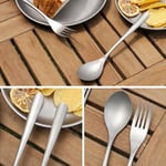 Picnic Accessories Cutlery Fork Long Handle Spoon Pure Titanium Cookware