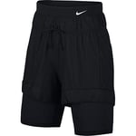 Nike Women W NK FLX 2IN1 XTRAIN Shorts - Black/White, Medium