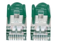 Intellinet Network Patch Cable, Cat7 Cable/Cat6A Plugs, 2m, Green, Copper, S/FTP, LSOH / LSZH, PVC, RJ45, Gold Plated Contacts, Snagless, Booted, Lifetime Warranty, Polybag - Cordon de...