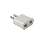 Adaptateur de courant type E (EU) vers type A (USA), 250 V/10 A, idéal pour connecter des appareils électriques d'Europe aux États-Unis. Compatible et sûr pour un usage quotidien.