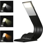 Noir) Lampe de Lecture led liseuse,3 Couleurs lampe livre lampe de lecture pour lire au lit lampe de bureau Flexible Parfaite pour la Lecture lumiere