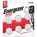 Energizer CR2032 Lithium Coin Cell Battery Pack of 6