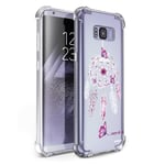 Evetane - Coque Silicone Compatible avec Samsung Galaxy S8 - Protection Souple et Renforcée - Coins Antichocs - Fine et Transparente - Coque Arrière - Carpe Diem