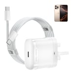 for iPhone 16 15 Fast Charger, 16 Pro, 16 Pro Max, 16 Plus, 15 Pro, 15 Pro Max, 15 Plus Plug and Cable, 20W USB C PD 3.0 Charge for iPad Pro 12 11 inch, iPad Air, Mini 6, AirPods Pro 1.5m