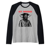 Get Wrecked Pirate Sea Thieves of Oceans Captain Blackbeard Raglan Baseball Tee