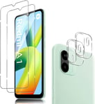 2+2 Stück Für Xiaomi Redmi A1 / Redmi A2 / Redmi A2 Plus/Redmi A2+ Für Schutzfolie Und Kamera Schutzfolie, Ultra-Hd 9h Härte Anti-Kratzen Anti-Blasenfrei Gehärtetes Glas Displayschutzfolie