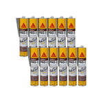 Lot de 12 mastics autonivelants SIKA Sikaflex PRO 3 - Gris béton - 300ml