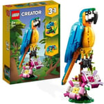 LEGO® Creator 3-i-1 31136 Den exotiska papegojan, minifigurer av djungeldjur, med groda och fisk Vit