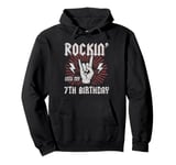 Rockstar Birthday Rock Star Themed Rocker 7th Birthday Pullover Hoodie