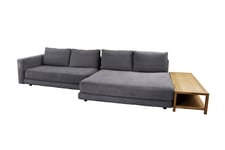 Cane-line Scale divansofa Dark grey 2-seter modul, 2-seter sjeselong, armlen H & sidebord