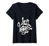 Womens Las Vegas Fabulous: Spray Paint Graffiti Vibes! V-Neck T-Shirt