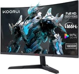 Ecran Pc Gaming Koorui incurvé FullHD 4 ms 165 Hz 24 Noir