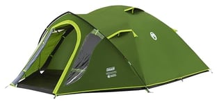 Coleman Tent Darwin 4 Plus BlackOut | Compact 4 Man Dome Tent | Special Darkened Bedroom | Lightweight Camping, Festival and Hiking Tent | 4500mm Waterproof | 4 Person | with Sewn-in Groundsheet