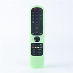 2Pcs Coque Housse Telecommande Silicone Compatible Avec Lg Mr21Ga Mr21Gc Mr22Gn Mr22Ga Mr23Gn Oled Qned Smart Tv,Protection Coque Telecommande Pour Lg Magic Remote Control 2024(2Pcs Glow Green)