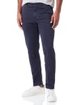 Replay Men's Chino Brad Straight Fit with Stretch, Blue (Navy 088), 36W / 30L