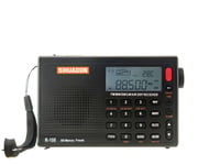 SIHUADON R-108 Radio FM stéréo numérique Portable Radio AM SW Air Radio récepteur fonction d'alarme affichage horloge température haut-parleur - Type Sihuadon-Black