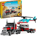 LEGO Creator 3in1 Flatbed Truck with Helicopter Toy to Propeller Plane and Fuel