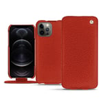 Housse cuir Apple iPhone 12 Pro Max - Rabat vertical - Orange - Cuir grainé - Neuf