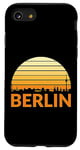 Coque pour iPhone SE (2020) / 7 / 8 Vintage Berlin paysage urbain silhouette coucher de soleil rétro design