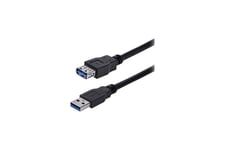 StarTech.com 1m Black SuperSpeed USB 3.0 Extension Cable A to A - Male to Female USB 3 Extension Cable Cord 1 m (USB3SEXT1MBK) - USB-förlängningskabel - USB typ A till USB typ A - 1 m