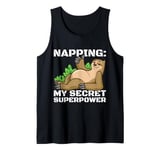 Napping Superpower Power Nap Lazy Pajama Day Sleep Sloth Tank Top