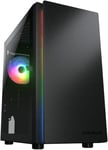 Gaming | BOITIER PC Gaming | PURITYRGBBLACK - Panneau latéral en Verre trempé - RGB Personnalisable - Compatible avec Cartes mères ATX, Micro ATX et Mini ITX - Compartiment PSU