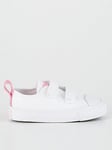 Converse Infant Girls Easy-On Velcro Ox Trainers - White/Pink