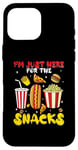 Coque pour iPhone 16 Pro Max Jeu de football amusant Sports I'm Just Here For The Snacks