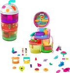 Polly Pocket Coffret Multifacettes Smoothie​, mini-figurines Polly et Shani, 25 accessoires surprise, jouet pour enfant, GYW08