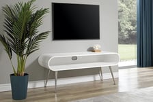 JF720 Auckland TV Stand White & Chrome by Jual