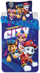 Paw Patrol sängkläder - 150x210 cm - Bäddset med 2-i-1 design - 100% bomull