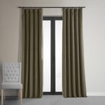 HPD Half Price Drapes Signature VPCH-181200-108 Rideaux occultants en Velours pour Chambre à Coucher, 127 x 274 cm (1 Panneau), Taupe Denver