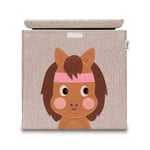 Boîte de rangement en tissu pour enfant "cheval" avec couvercle, compatible Ikea Kallax Lifeney Fackelmann