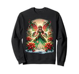 Woodland Christmas Fairy Cozy Winter Forest Wonderland Women Sweatshirt